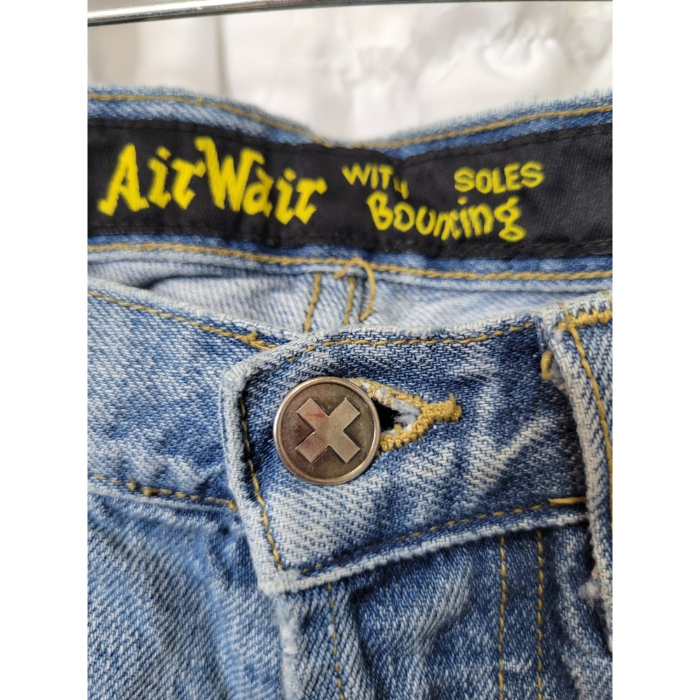 Dr. Martens AirWair Vintage Straight Leg Jeans Light Blue Denim Button Fly 1614 - Picture 7 of 9